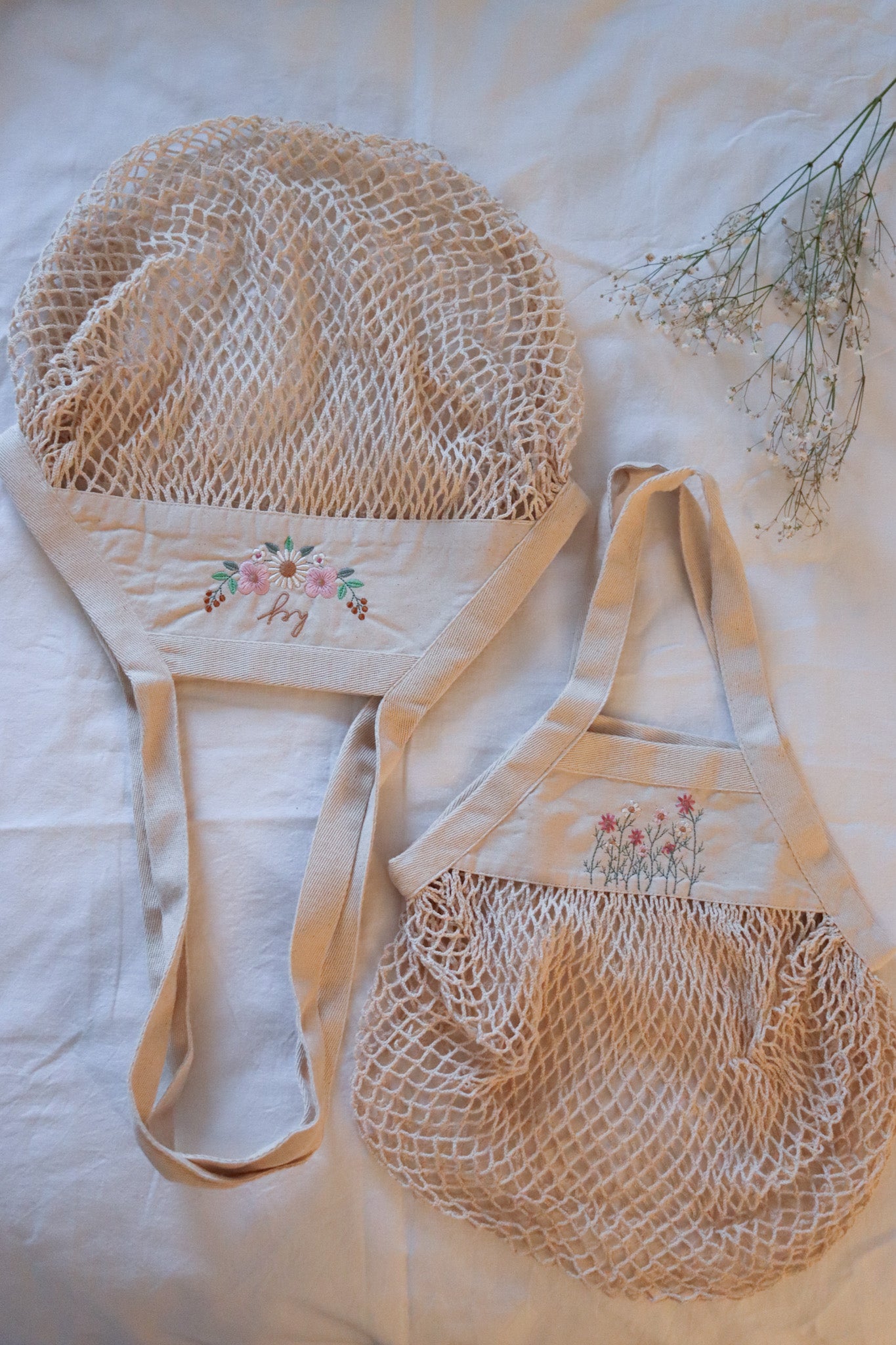 Netztasche Midsommar lille blomster