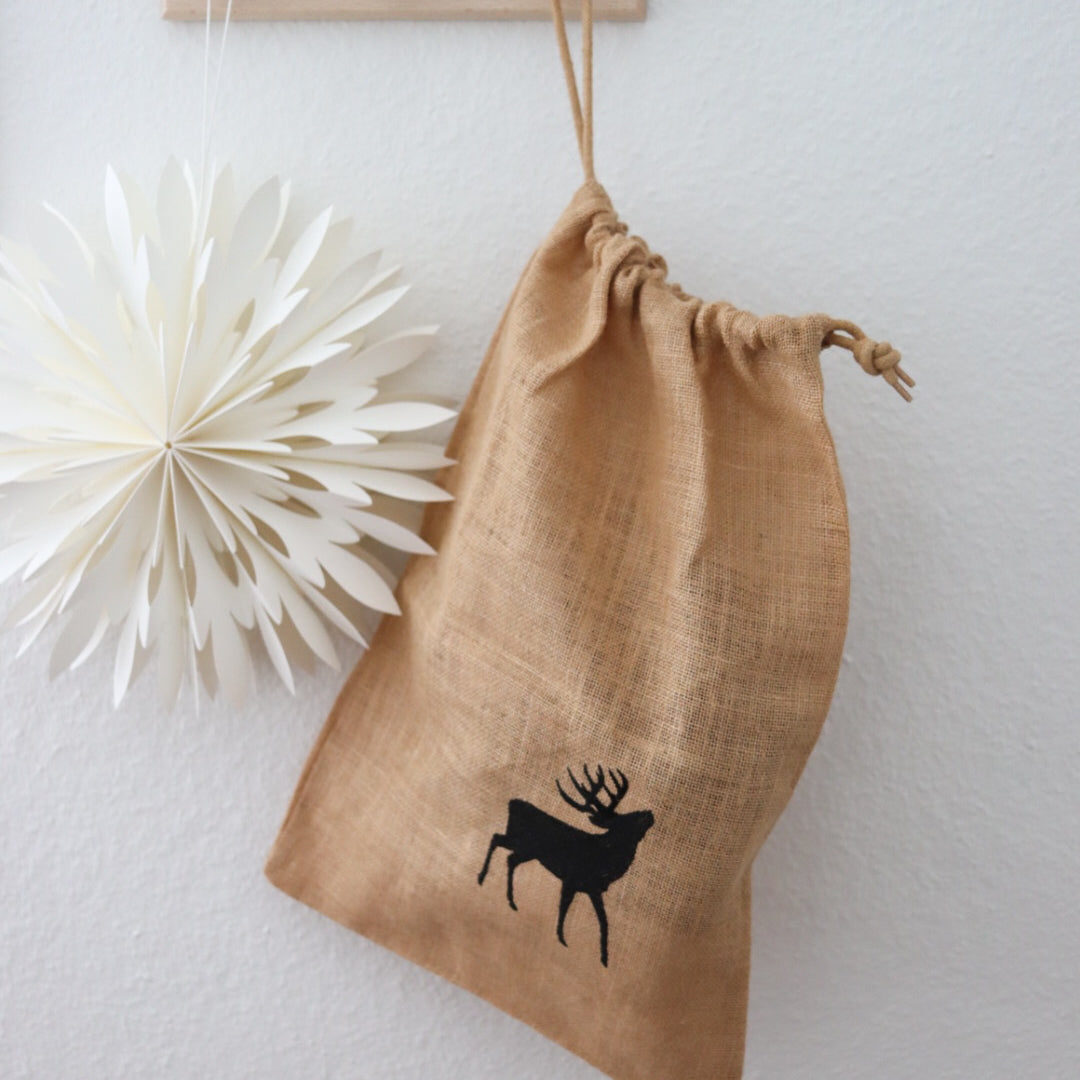 Jute Beutel Rensdyr